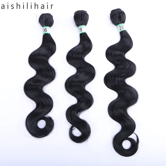 Hight Temperature Synthetic Fiber Braqiding Hair Wigs  Body Wave Pure Color 3pcs One Pack Hair Extention Wig