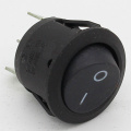 5Pcs Mini Round Black 3 Pin SPDT ON-OFF Rocker Switch Snap-in