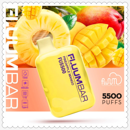 최신 5500 퍼프 일회용 vape fluum bar