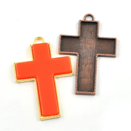 Pendant, Fashion Jewelry Resin Cross Charm Religious Pendant Designs Men,Pendant Necklace Wholesale Rosary A22088