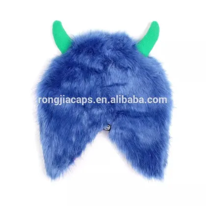 animal embroidery fur hat
