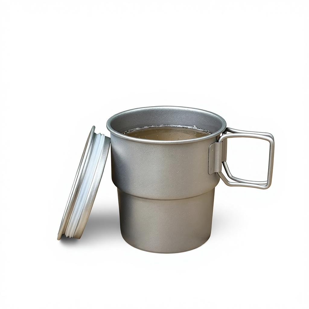 Premium Lightweight & Durable Titanium Camping Coffee Cup
