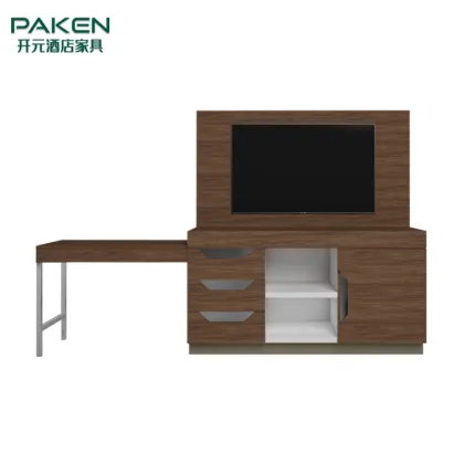 Custom Luxury Marriott Room Furniture: Wood Desk and Luggage Rack Set