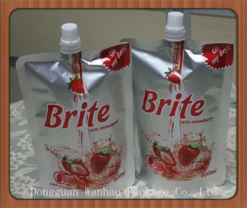 Standup packaging pouch with spout