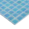 Exterior Decor Mosaic Art Swimming Pool Blue Tile