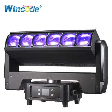 6 Pcs 60W LED Infinite Pan/Tilt Beam Wash Zoom Strobe RGBW 4in1 Pixel Zoom Wash Moving Head Bar Light