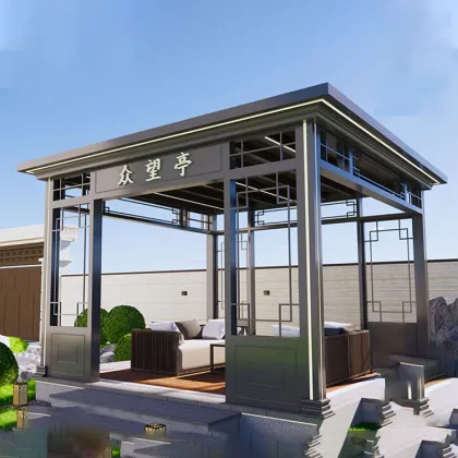 Modern High-End Aluminum Pavilion Awning with Remote Control