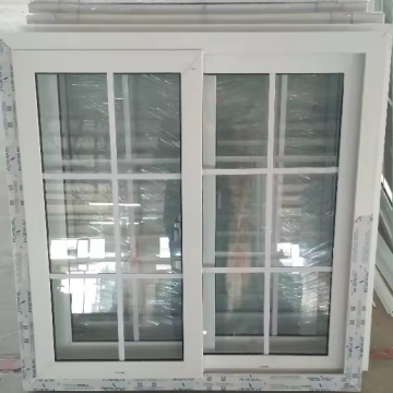 WEIKA Flush PVC Anthracite Slide Windows With Grill - Double Glazed Sliding Windows