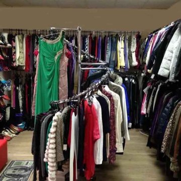 Metaal chroom spiraalvormig display rek voor kleding