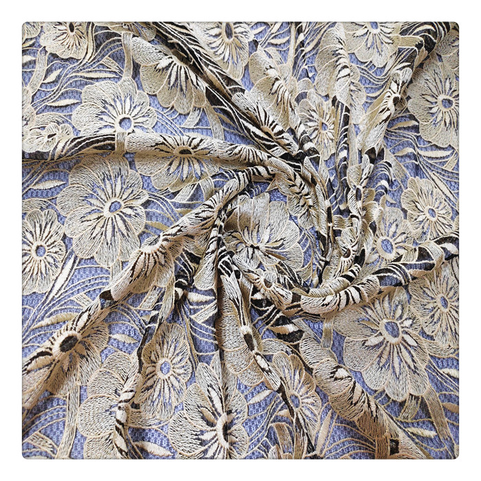 tecido de renda 3D africano com bordado renda appliq pente de bordado de bordado de penas de penas