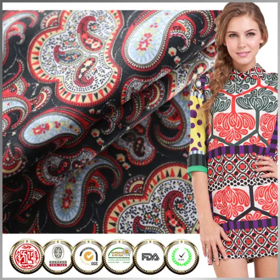 China supplier Digital printed Cheap poly satin fabric