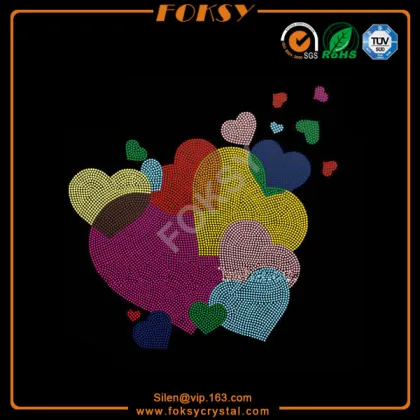 I Love you rhinestone Heart transfer wholesale