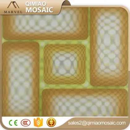 Brown Red Mix Round Ball Glass Mosaic For Wall Phantom 3D Glass Tiles