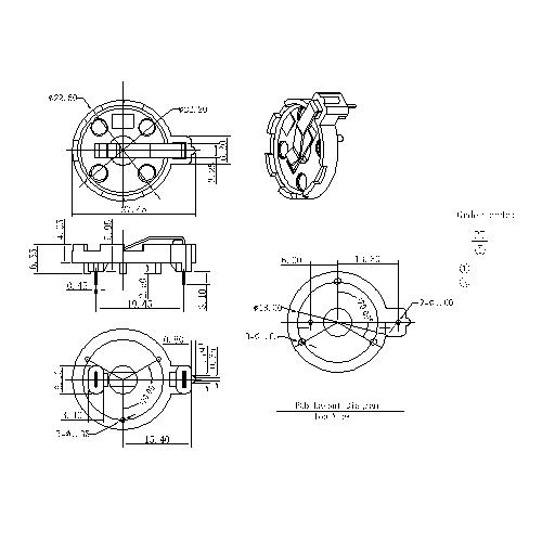 Coin Cell Holders FOR CR2032L BT-S-SN-R-CR2032L