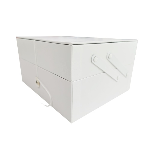 White metal linked two layers cosmetic gift box