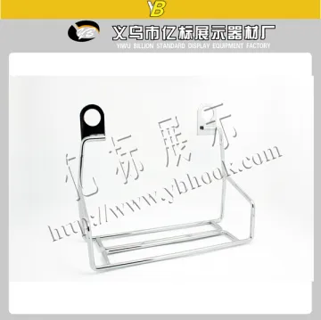 2 layers metal Shoe store display rack for mesh wall