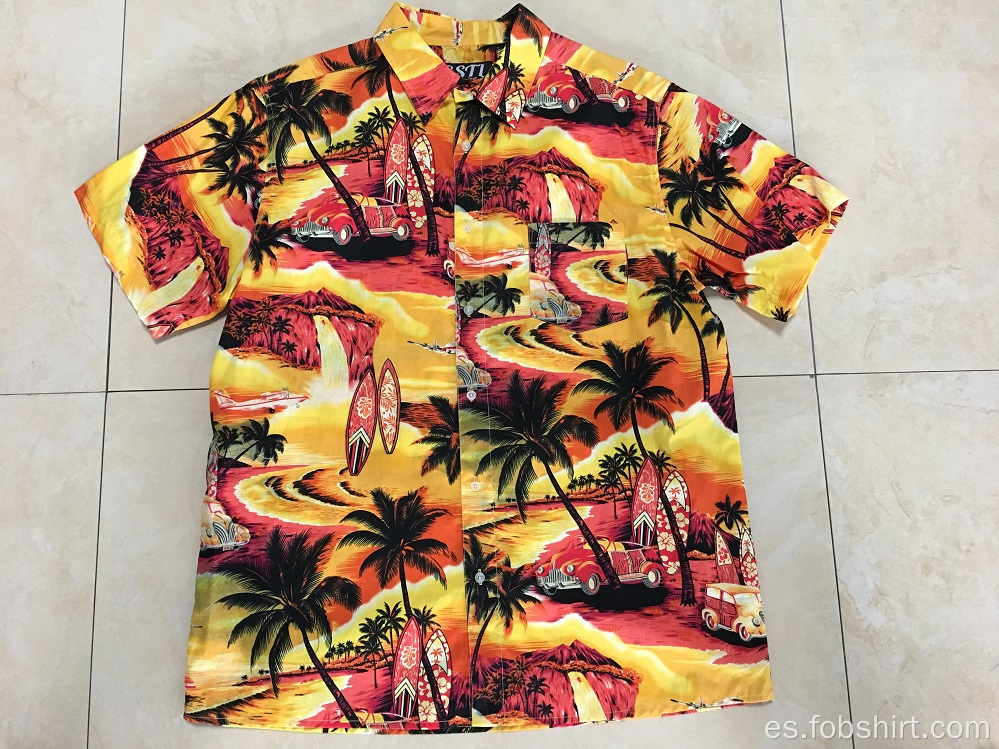 Camisa casual hawaiana para hombre