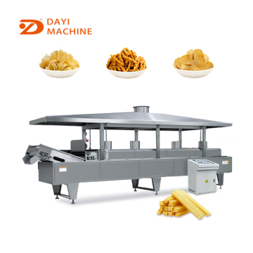 Commercial SS304 Automatic Continuous Belt Frying Machine for Snacks Production