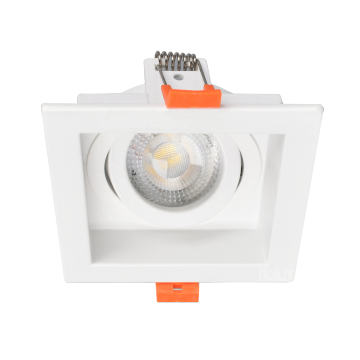 White Aluminum & Steel Indoor LED Down Lights for Hotels