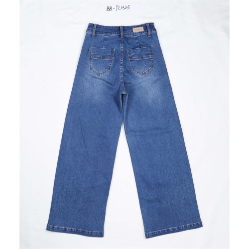 Dark Blue Ladies Wide Leg Jeans Wholesale