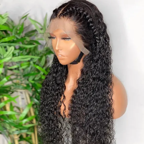Unprocessed Brazilian Human Hair Full Lace Wig OEM Vendors Water Wave Virgin Cuticle Aligned Full Swiss Lace 100% Human Hair Wig