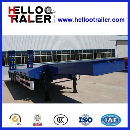 China New 3 Axle Lowbed Semi Trailer and low boy