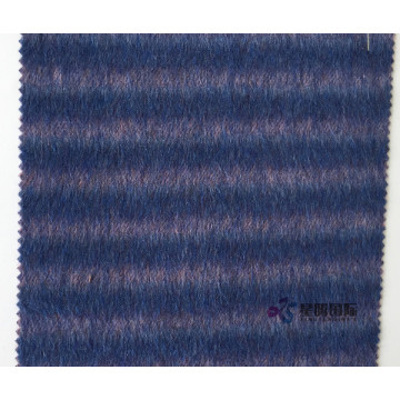 Stripe Design Alpaca Blended Coat Fabric