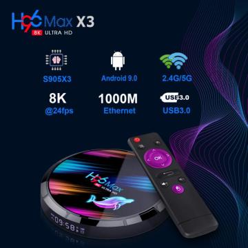 2020 H96 MAX X3 Android 10.0 TV Box 128GB 64GB 32GB Quad Core Wifi 8K PK3318 Network HD Player TV BOX Android Set Top Box