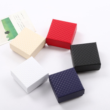 Colorful Square Diamond Pattern Minimalist Jewelry Box