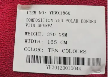 75D Polar Bonded With Sherpa Fabrics
