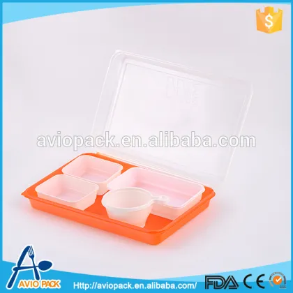 Good quality disposable PS plastic meal box for airplane