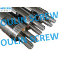 Bimetal 92/188 Twin Conical Screw and Barrel for WPC Spc Sheet Profile