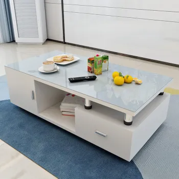 Fashionable Wooden Glass Table for Living Room Furniture Design - Tea Table
