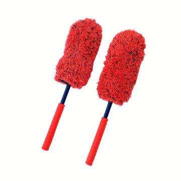 Premium Interchangeable Head Microfiber Wheel Brushes with Rubber Grip