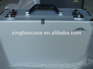 silver aluminum barber tool case with tray and tool bag XB-TLMK01
