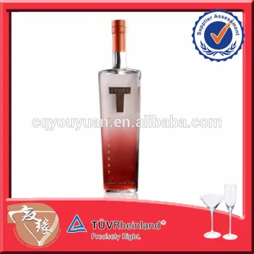 T-shape Classic Deisgn Super Flint Vodka Bottle 1 Litre Engraved Glass Bottle