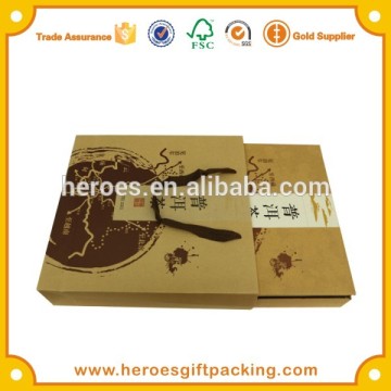 Trade Assurance Luxury Tea Packaging Kraft Paper Box With Kraft Paper Bag Gift Set