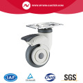 3 &#39;&#39; Placa giratoria ABS TPR con rodamiento de bolas de freno All Plastic Medical Wheel Caster