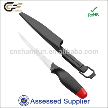 Outdoor Plastic Handle Fishing Knife Fillet Knife with Safe Plastic Sheath