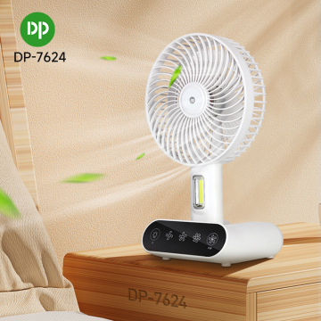 Foldable Desktop Portable Rechargeable Fan with Light