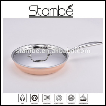 New Product Tri-ply cookware set stainless steel Professional Clad Copper Frying Pan