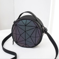 Women's geometric luminous round crossbody bag luminous handbag for girls cell phone lipstick makeup