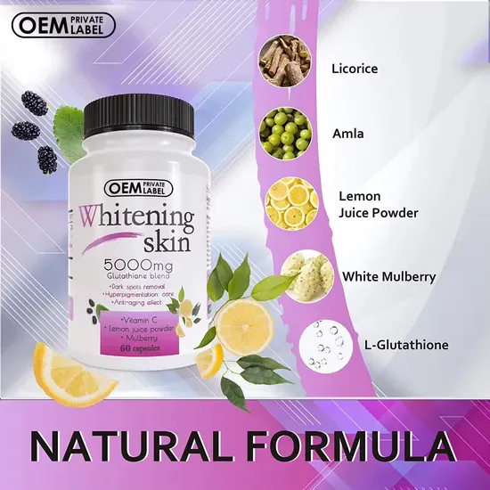 OEM Glutathione Capsules for Skin Whitening and Anti-Aging