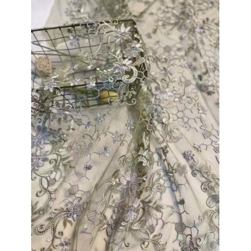 100% Polyester Mesh bestickter Stoffgewebe