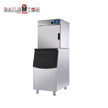 Macchina per la creazione di ghiaccio commerciale in acciaio inossidabile: produttore di cubetti di ghiaccio ad alta efficienza per ristoranti con recipiente a pressione fornita