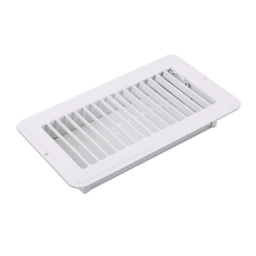 FL 4x10 Stalen vloerregister: een duurzame witte ventilatiehoes met demper voor efficiënte luchtventilatie