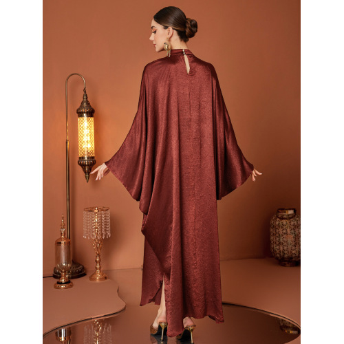 آستین خفاشی یقه بلند مهره دار Abaya