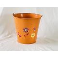 4L Orange decal metal bucket