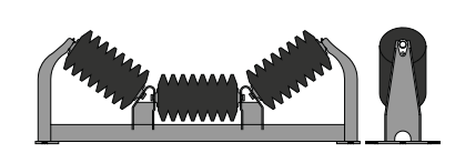 Coal Conveyor Impact idler rollers Spare Parts