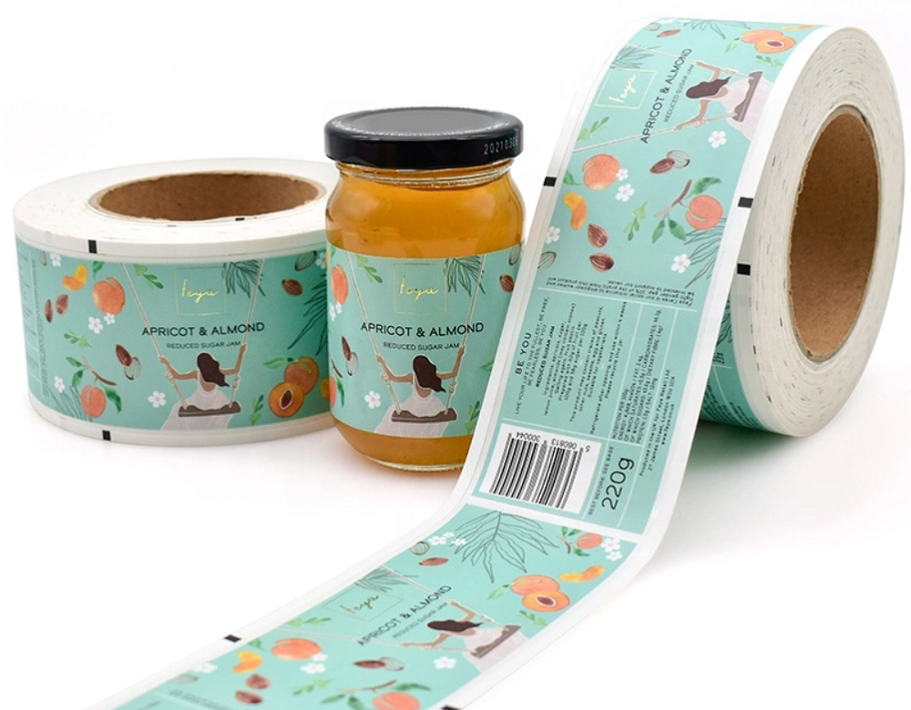 Food Packaging Labels With Transparent PVC Backing